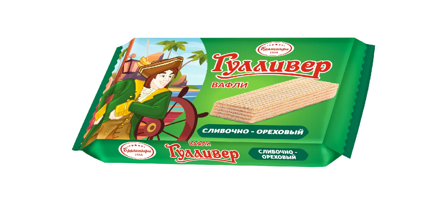 Вафли Гулливер сливочно-ореховый