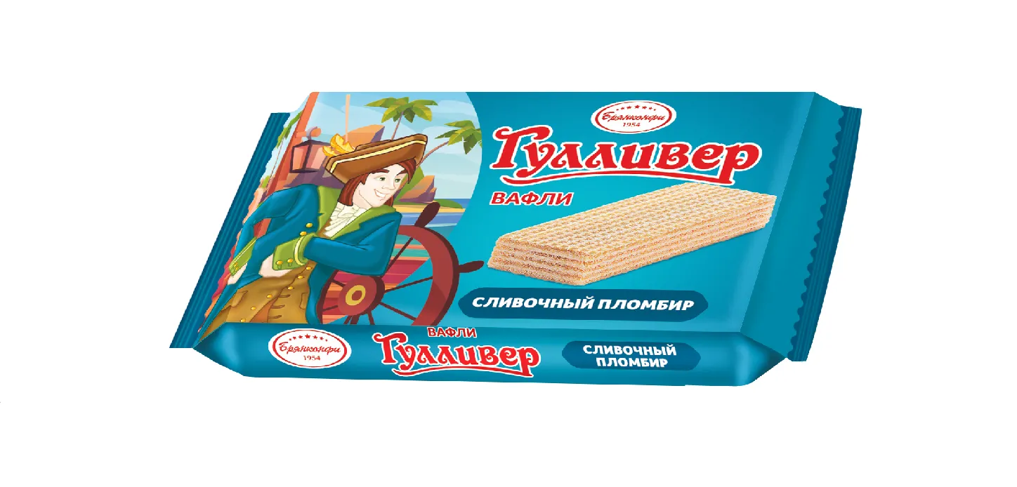 Вафли Гулливер сливочный пломбир