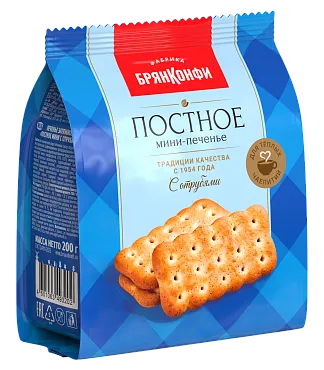 Печенье ПОСТНОЕ МИНИ С ОТРУБЯМИ>