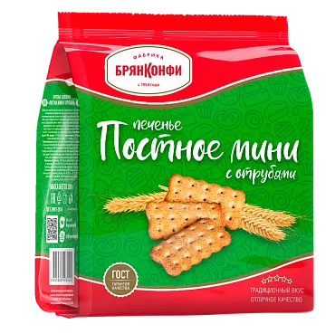 Печенье ПОСТНОЕ МИНИ С ОТРУБЯМИ>