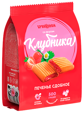 Печенье Со  вкусом Клубника>